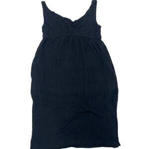 Diane Von Furstenberg Dress Womens 2 Black Draped Neck Empire Waist Mini